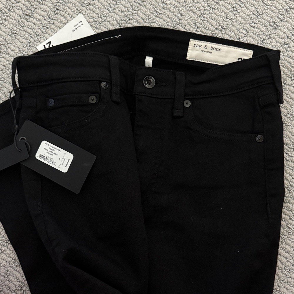 rag & bone High Rise Black Jeans - Picture 4 of 5